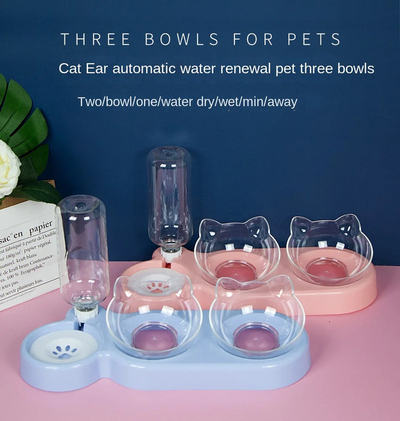 Pet Supplies  Elevated Bowls for Cats and DogsDurable Double Cat and Dog Bowl FeedersElevated Cat Feeding and Drinking Supplies